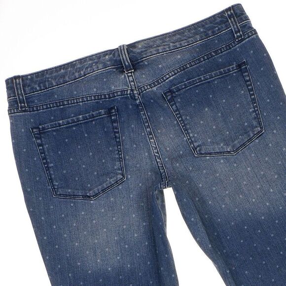 Merona Jeans Modern Skinny Size 12 Womens Low Waist Polka Dot Stretch 33 x 29 - Picture 6 of 9